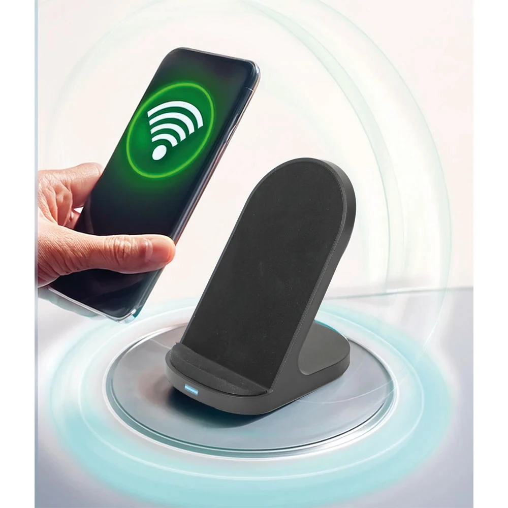 Plastik Telefon Şarj Standı 11,2×10,2×7 cm, Kutulu, Kablosuz, Wireless – PWB-405
