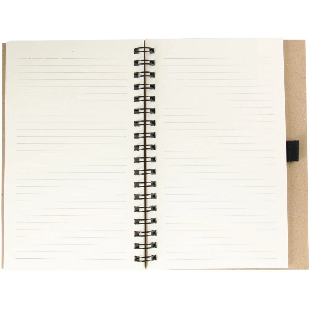 Geri Dönüşümlü Notluk 11,5×16 cm, Kalem Tutuculu, Spiralli, Çizgili – GD-060 2