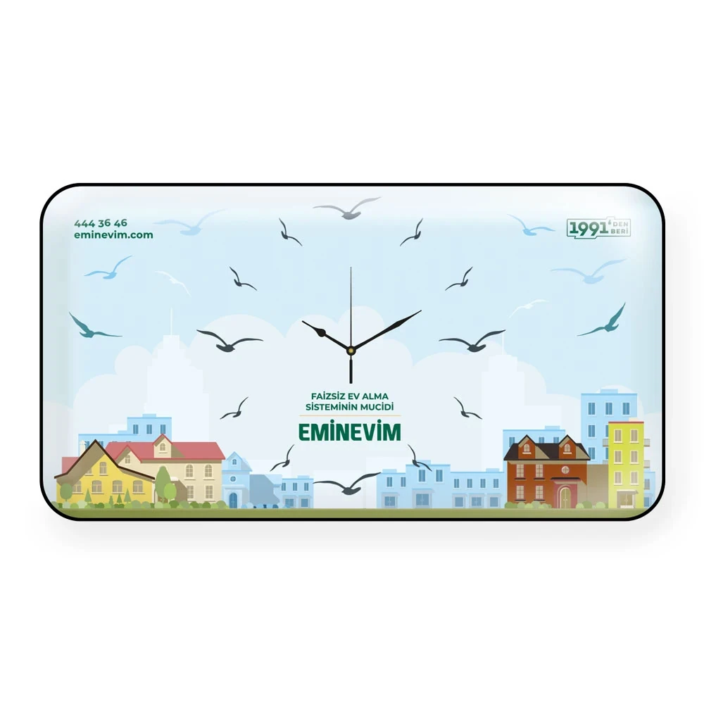Bombe Cam Duvar Saati 25,3×47 cm – V30-532-B 4