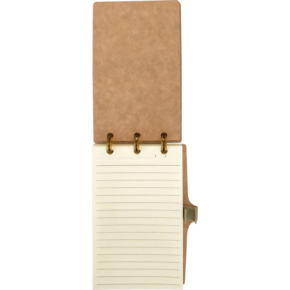 Geri Dönüşümlü Notluk 10×14,5 cm, Kalem Tutuculu, Spiralli, Çizgili – GD-025 2