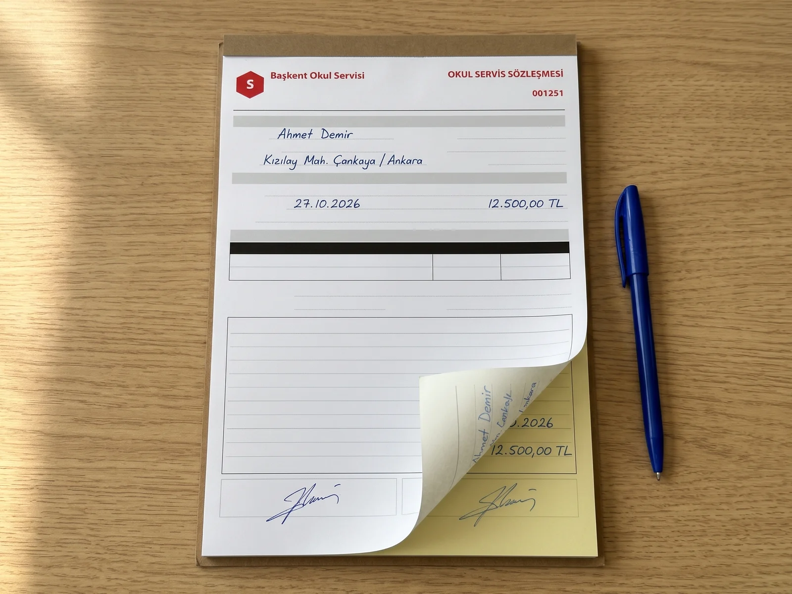 Okul Servis Sözleşmesi