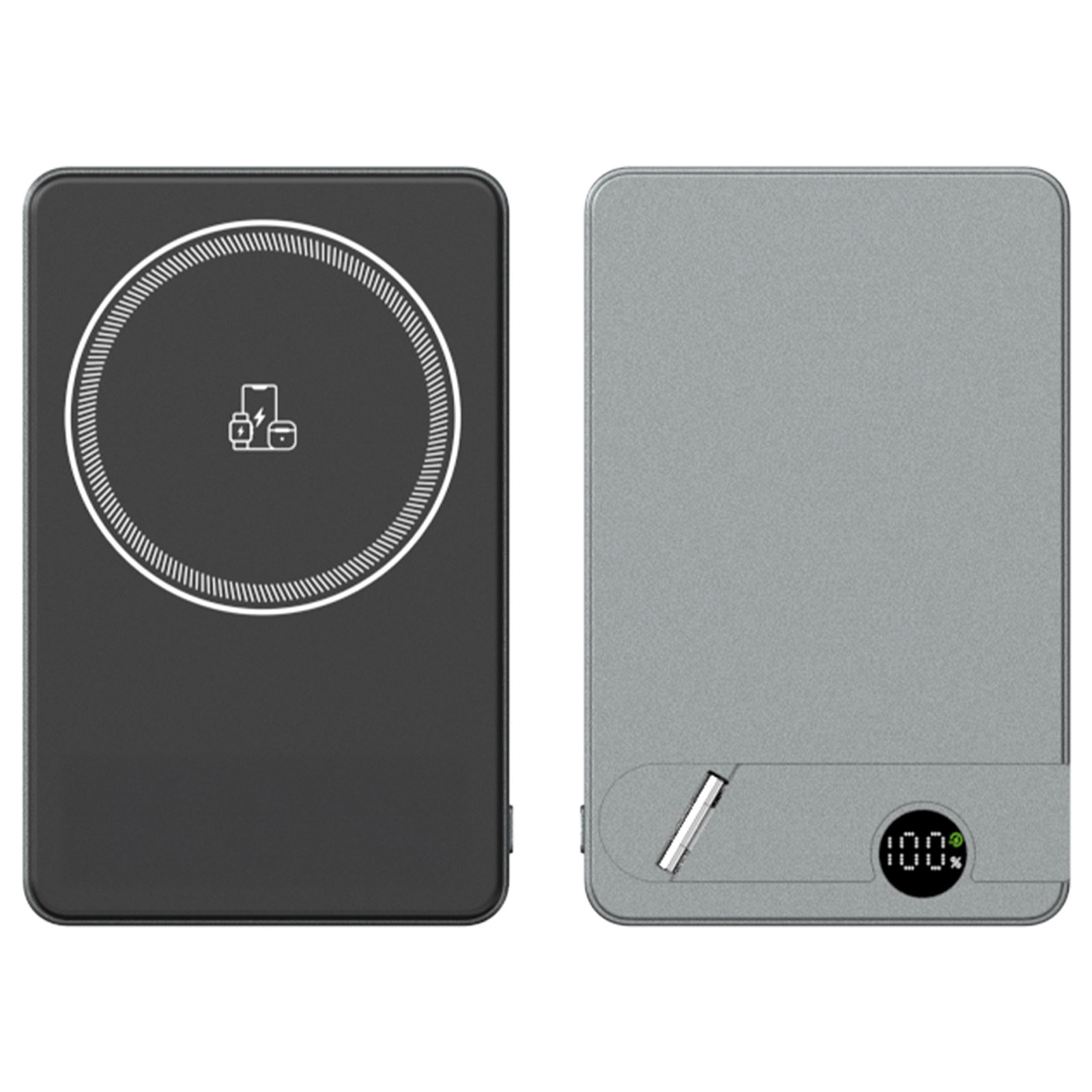 Metal Powerbank, 10.000 mAh, Kablosuz, Işıklı – Kilyos