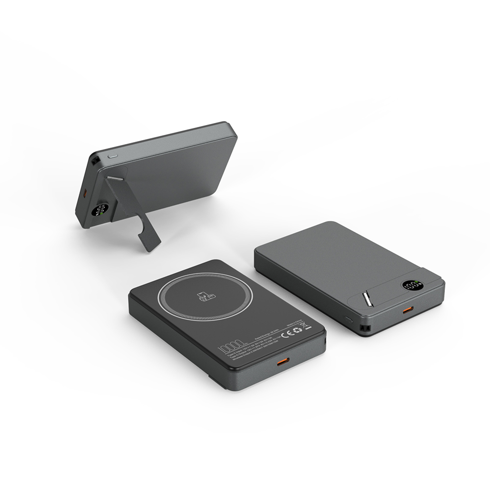 Metal Powerbank, 10.000 mAh, Kablosuz, Işıklı – Kilyos 2
