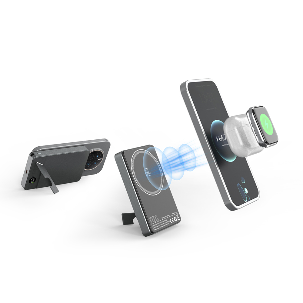 Metal Powerbank, 10.000 mAh, Kablosuz, Işıklı – Kilyos 5