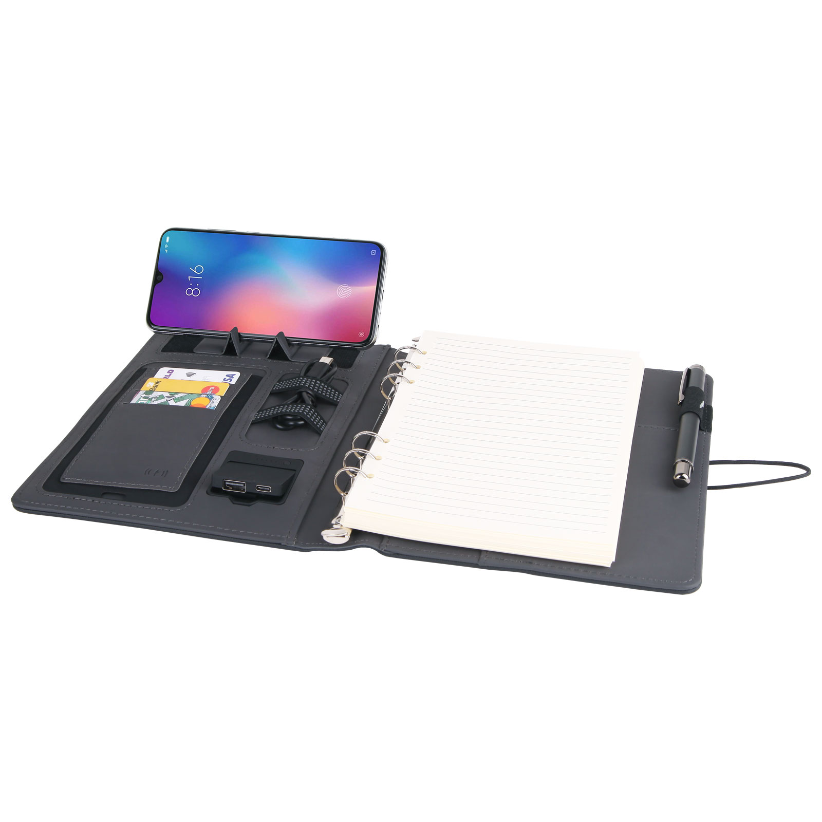 Powerbank Defter, 5.000 mAh, 16 GB, Kablosuz – Kalkan 2