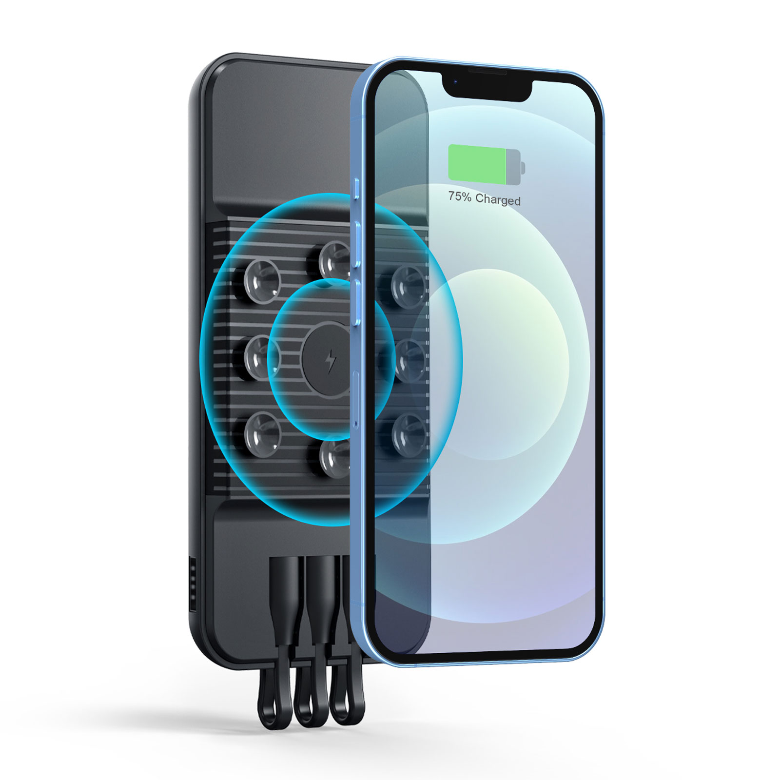 Powerbank, 10.000 mAh, Kablosuz, Işıklı – Çiriş 4