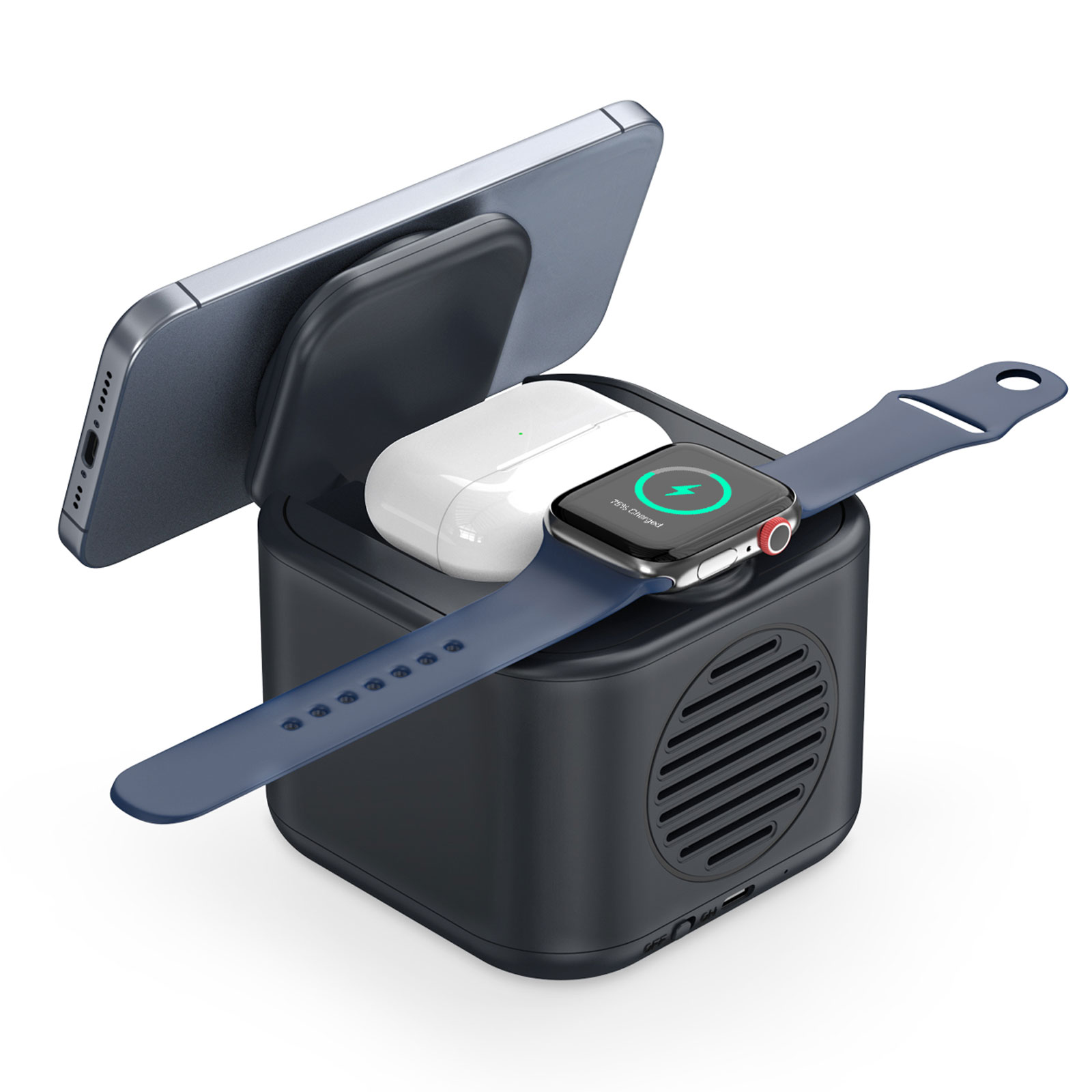 Plastik Bluetooth Hoparlör, Mıknatıslı, Kablosuz, Işıklı – Lotus