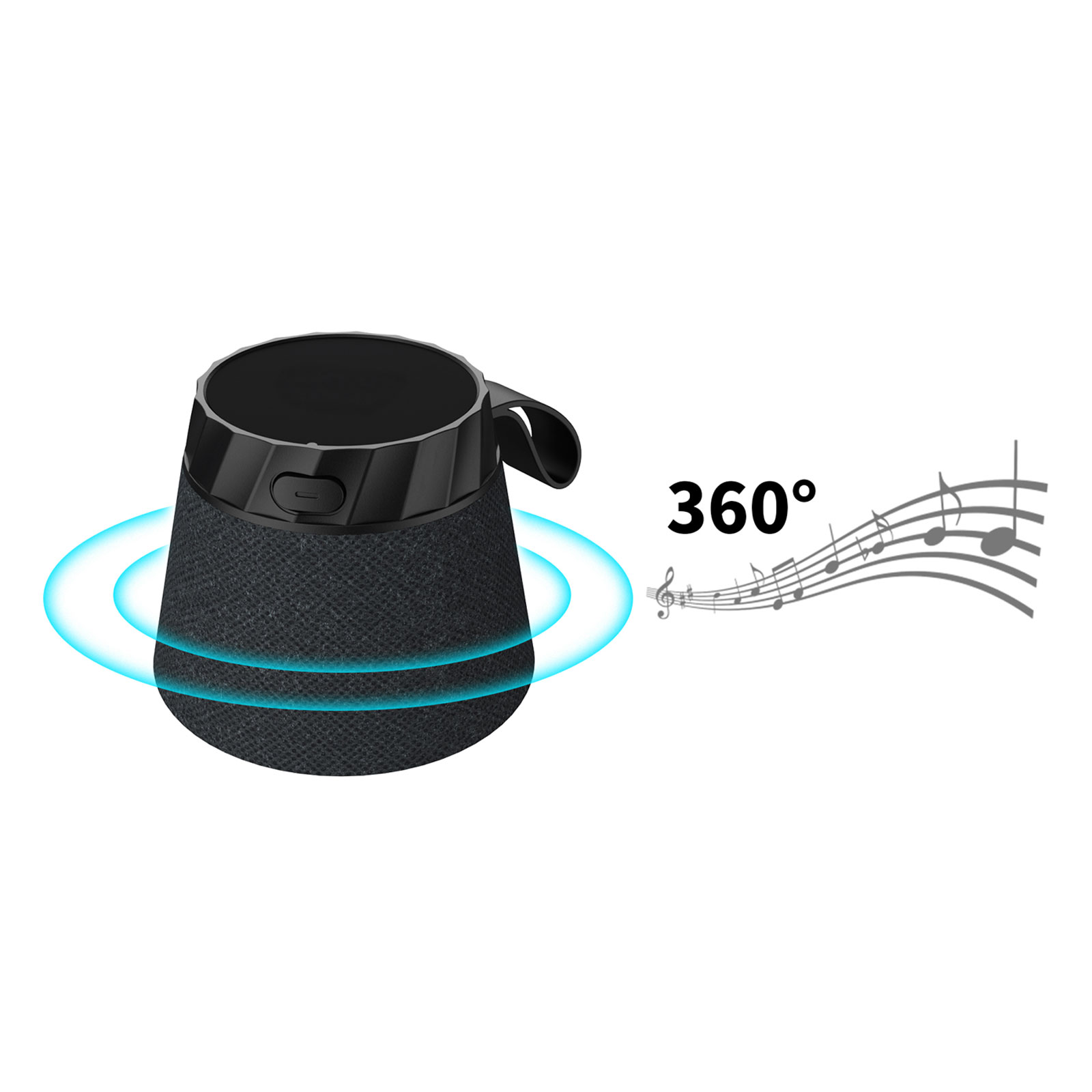 Bluetooth Hoparlör 63,9×47,8×36 mm, Mıknatıslı, 400 mAh, Işıklı – Yankı 3