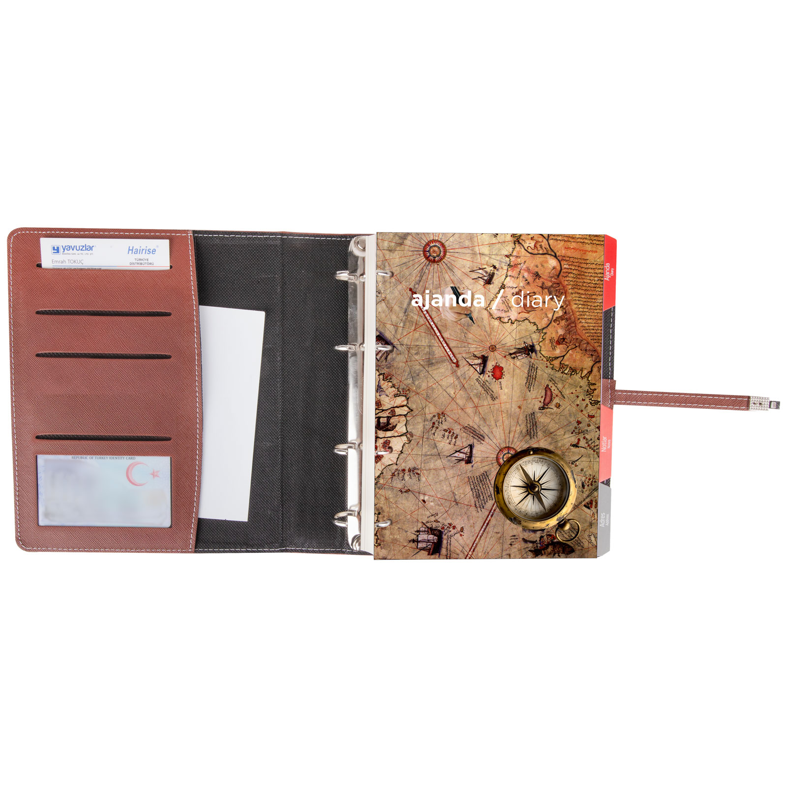 Termo Deri Organizer 18×21,5 cm, Mıknatıslı Kapak, 352 Sayfa, Ajanda – Mithatpaşa 2