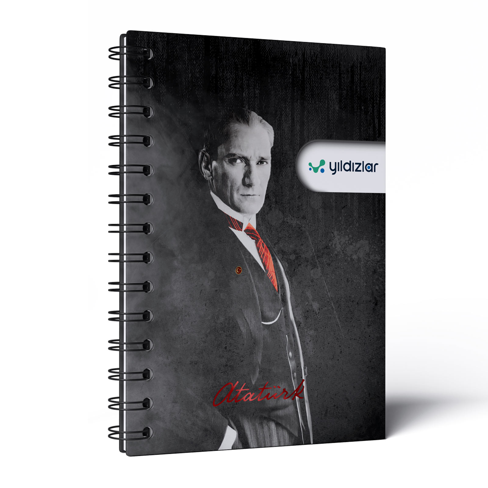 Tarihsiz Defter 15×21 cm, Spiralli, 200 Sayfa, Kuşe Mukavva Sıvama – Parla
