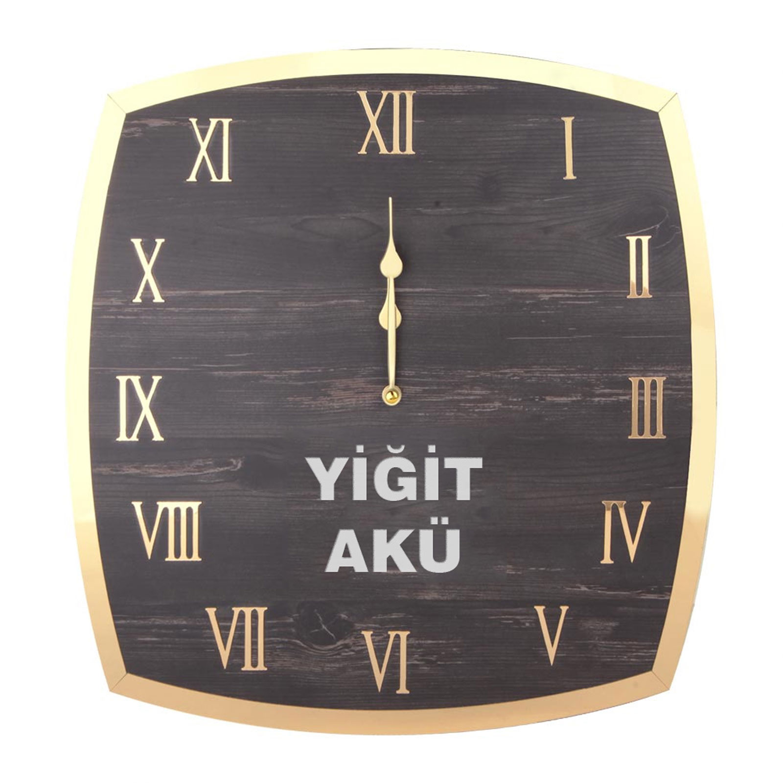 Ahşap Duvar Saati 410×410 mm – Flora