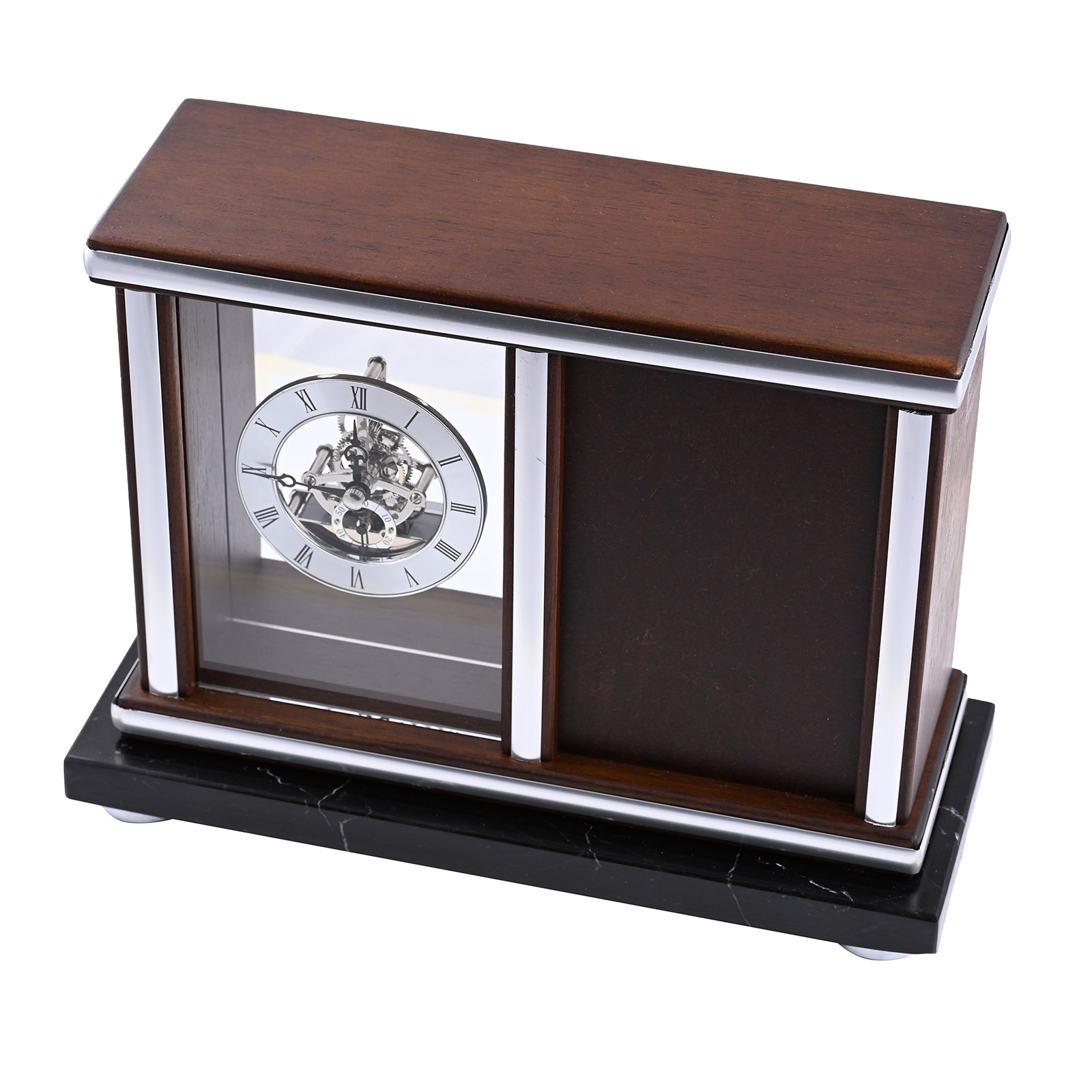 Ahşap Masa Saati 30×22×12 cm, Vıp Mermer Kaideli – Altay 3