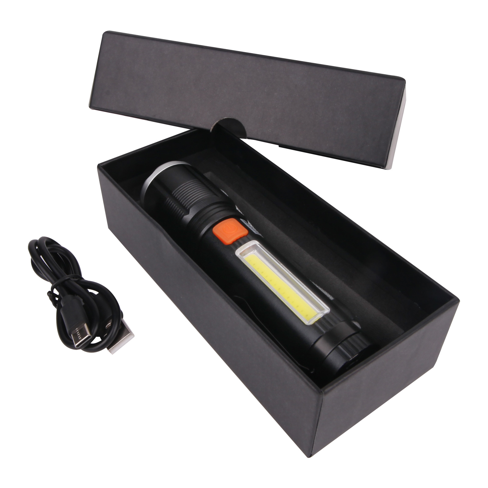 Alüminyum El Feneri, 1800 mAh, Işıklı, Modlu Şarj Edilebilir – Arsuz 2