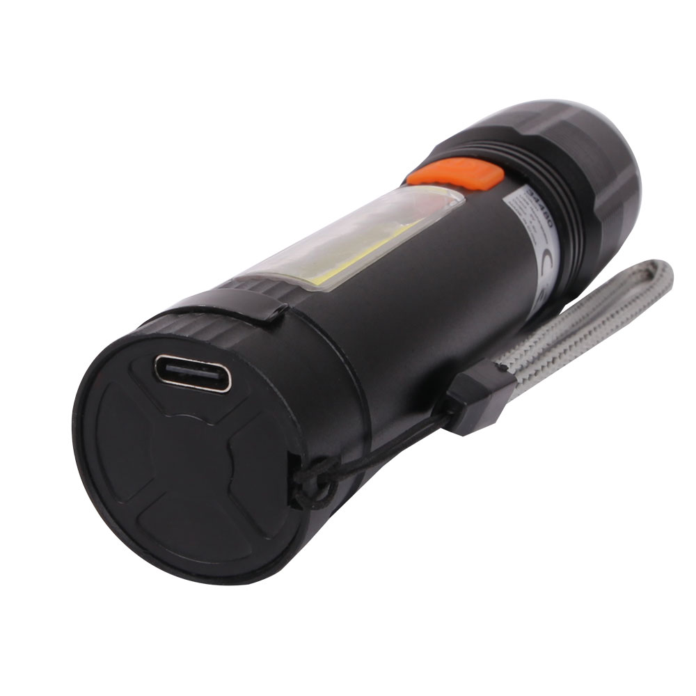 Alüminyum El Feneri, 1800 mAh, Işıklı, Modlu Şarj Edilebilir – Arsuz 3