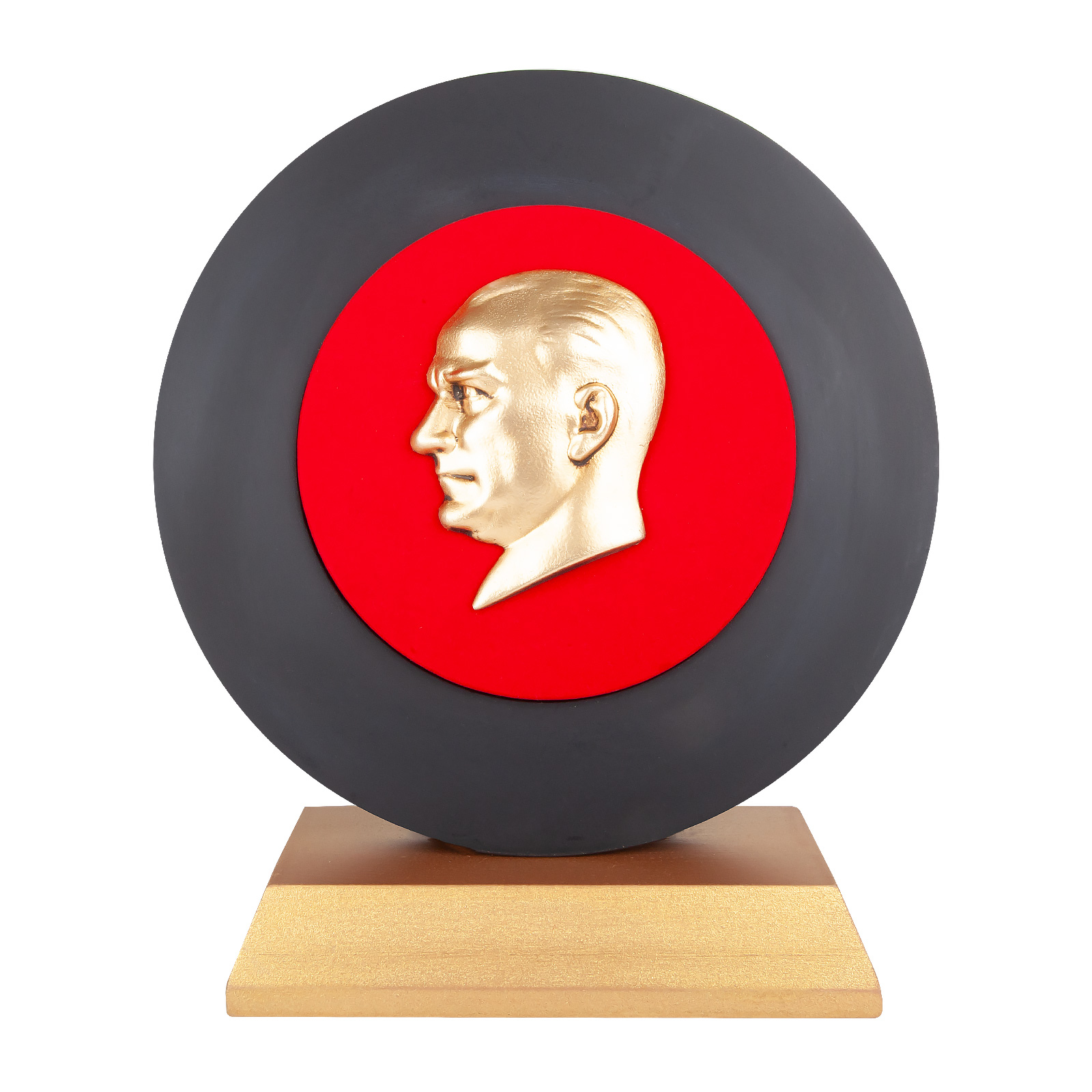 Bayrak Plaket 26×31 cm, Atatürk Kabartmalı – Çağdaş
